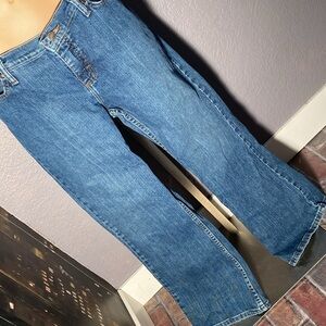 WRANGLER - jeans: ‘As Real As’ blue, pockets, zip, belt hoops, button - 12x30/L